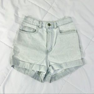 American Apparel High-Waisted Denim Shorts